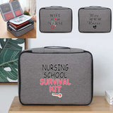 Large Nurse Print Briefcase Tote with Lockbox