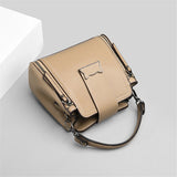 Women Bucket Leather Bag Single Shoulder Shopping Handbags