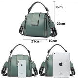 Women Bucket Leather Bag Single Shoulder Shopping Handbags