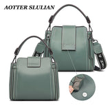 Women Bucket Leather Bag Single Shoulder Shopping Handbags