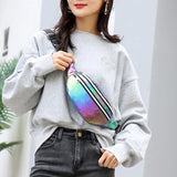 Women Holographic Fanny Pack Waist Bag for Travel