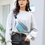 Women Holographic Fanny Pack Waist Bag for Travel