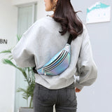 Women Bum Bag Belt Holographic Fanny Pack Waist Packs Phone Pouch