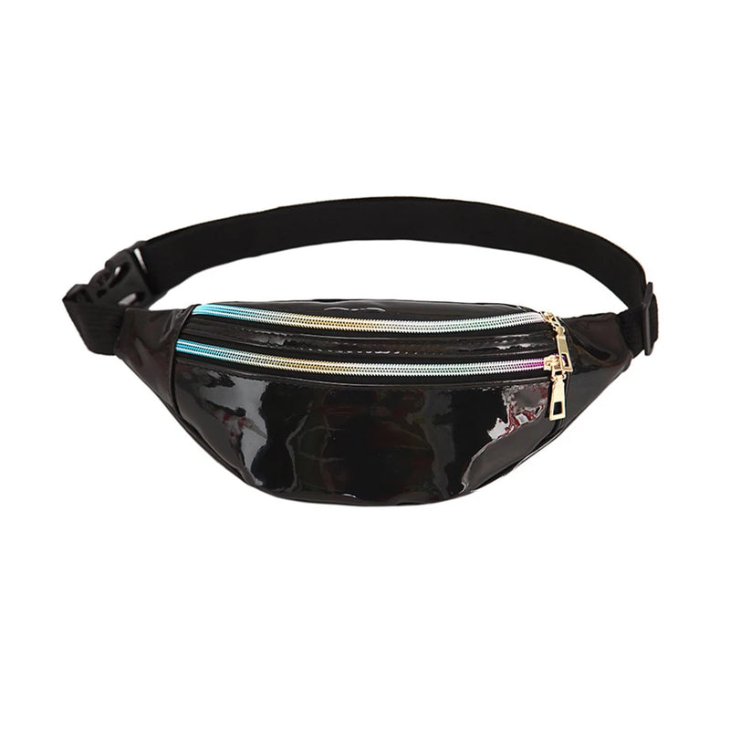 Women Laser Belt Bag Holographic Fanny Pack Waist Bag