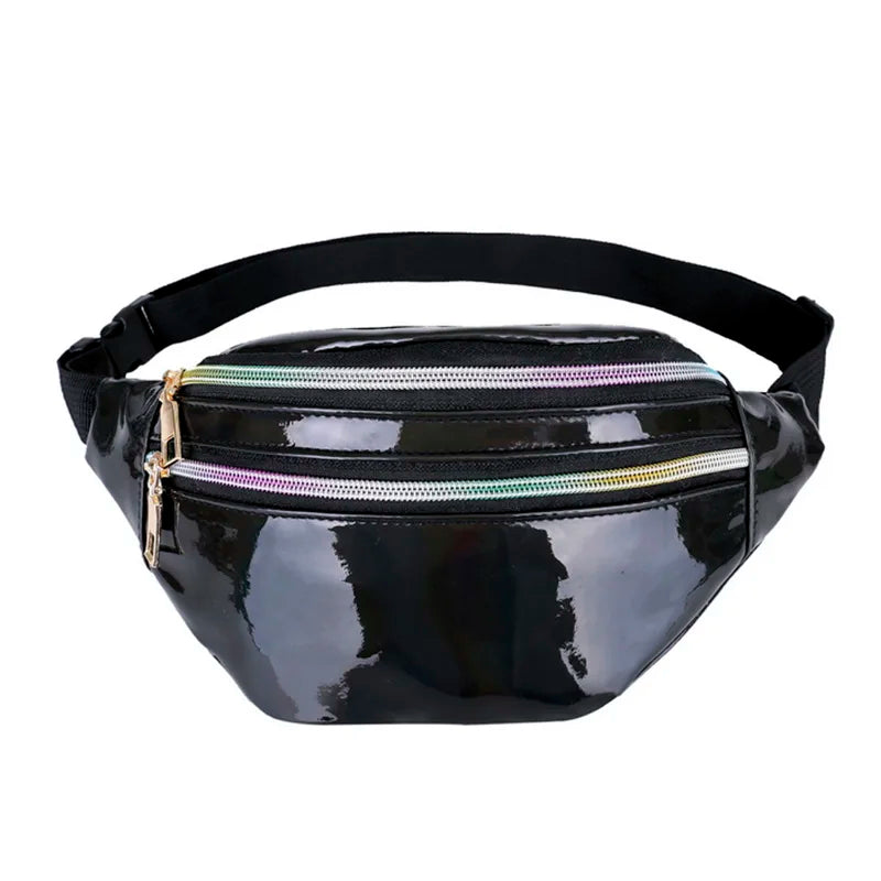 Women Laser Holographic Waist Bag Fanny Pack Phone Pouch Party Travel