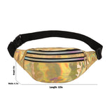Women Laser Belt Bag Holographic Fanny Pack Waist Bag