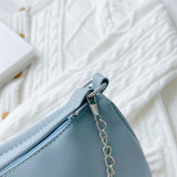 Women Butterfly Chain Shoulder Bag PU Leather Zipper Shopping Purse