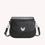 Women Butterfly Leather Shoulder Bags Flap Small Handbag Lady Messenger Satchel