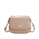 Women Butterfly Leather Shoulder Bags Flap Small Handbag Lady Messenger Satchel