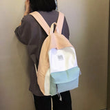 Women Canvas Backpack Shoulder Bag School Bag for Teenage Girl