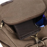 Canvas Backpack for Women Vintage Drawstring Laptop School Bags