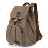 Women Canvas Backpack Vintage Drawstring Travel Bag Laptop