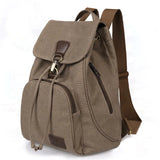 Canvas Backpack for Women Vintage Drawstring Laptop School Bags