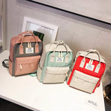 Women Canvas Backpacks Waterproof School Bags for Teenagers Girls