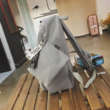 Women Canvas School Backpacks for Teenage Girls 2 Pcs Rucksack Bag