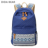 Women Canvas Backpacks School bags for Teenagers Girls Large Travel Rucksack