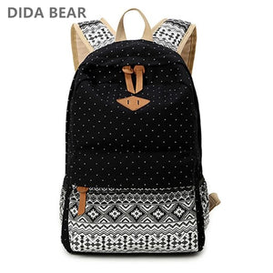 Women Canvas Backpacks School bags for Teenagers Girls Large Travel Rucksack
