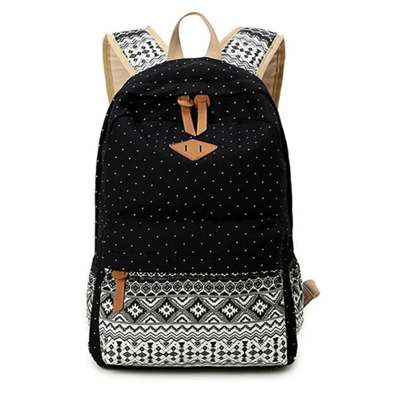 Women Canvas Backpacks School bags for Teenagers Girls Large Travel Rucksack