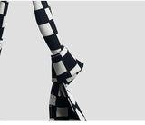 Women Canvas Shoulder Bag Plaid Zipper Handbag Purse Girls Bag