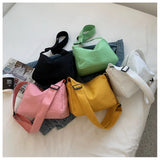Women Canvas Bag Adjustable Shoulder Shopping Crossbody Bag