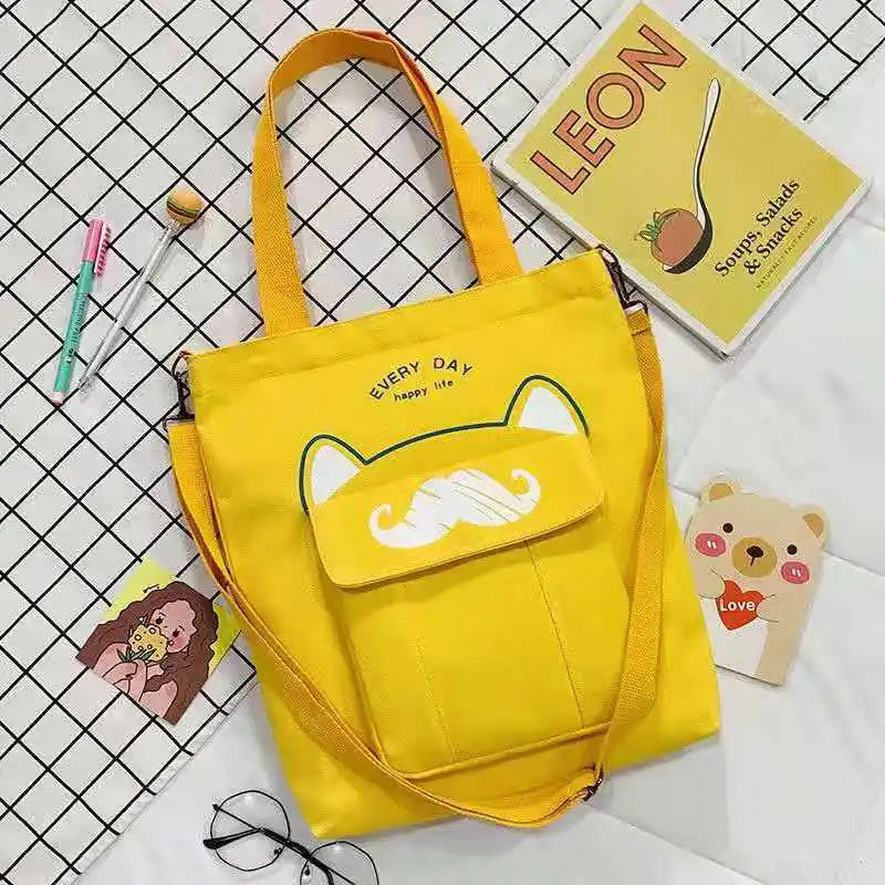 Canvas Bag Large-capacity Student School Shoulder Messenger