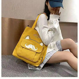 Canvas Bag Large-capacity Student School Shoulder Messenger