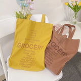 Women Canvas Bag Large Tote English Printed Eco Shopping Bag