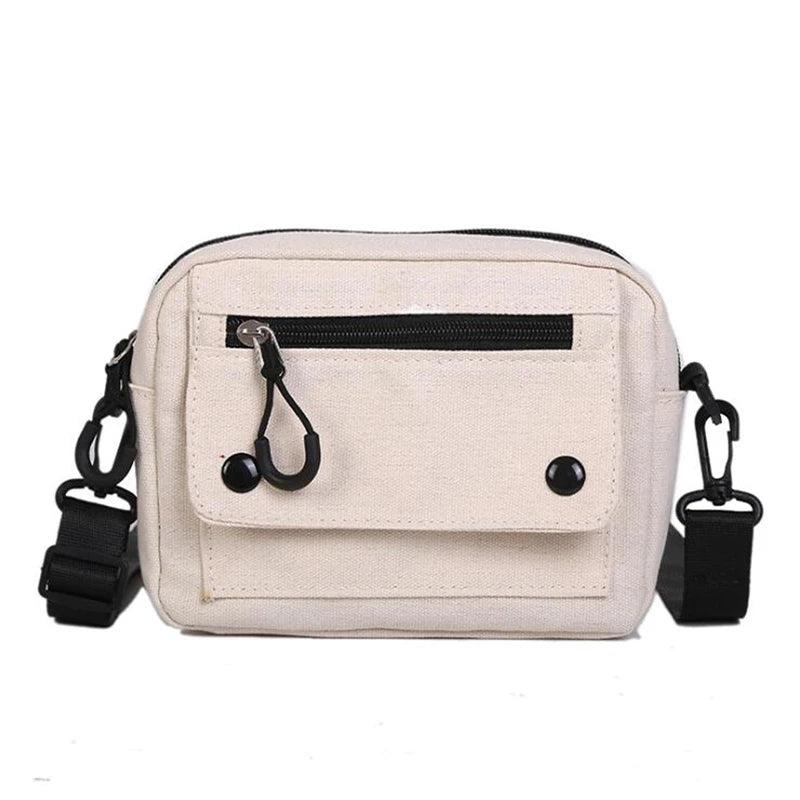 Japanese-Style Canvas Shoulder Bag for Women