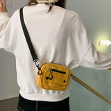 Japanese-Style Canvas Shoulder Bag for Women