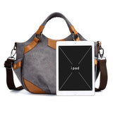 Women Canvas Bag Crossbody Shoulder Totes Panelled Hobos Sac