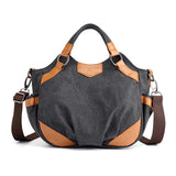 Women Canvas Bag Crossbody Shoulder Totes Panelled Hobos Sac
