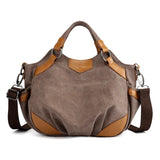 Women Canvas Bag Crossbody Shoulder Totes Panelled Hobos Sac