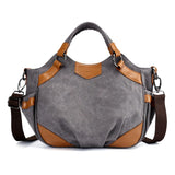 Women Canvas Bag Crossbody Shoulder Totes Panelled Hobos Sac