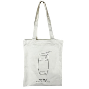 Women Canvas Bag Ladies Shoulder Casual Handbag Print Tote Bag