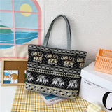 Women Canvas Shoulder Bag Large Capacity Handbags Tote Bag