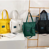 Women Canvas Shoulder Bag Large Capacity Reusable Shopper Eco Shopping Tote