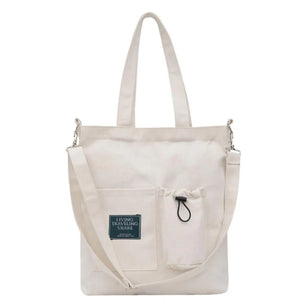 Canvas Shoulder Bag Eco Friendly Reusable Tote Shopper Large Capacity