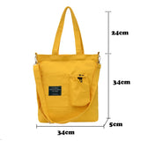 Women Canvas Shoulder Bag Large Capacity Reusable Shopper Eco Shopping Tote