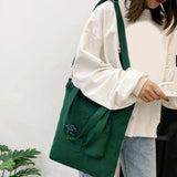 Canvas Shoulder Bag Eco Friendly Reusable Tote Shopper Large Capacity