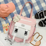 Women Canvas Bag Large Capacity Crossbody Tote