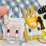 Women Canvas Bag Large Capacity Crossbody Tote