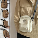 Canvas Shoulder Bag Preppy Style Travel Crossbody Purse