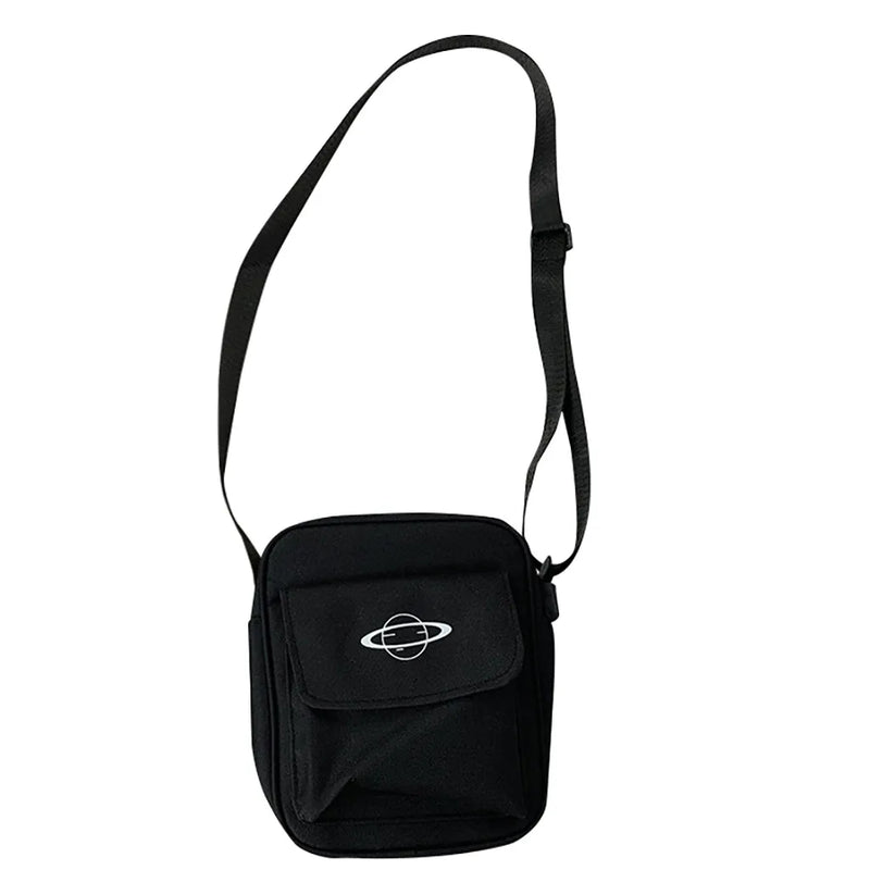 Canvas Shoulder Bag Preppy Style Travel Crossbody Purse