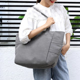 Canvas Crossbody Bag Solid Zipper Messenger Bag for Girls