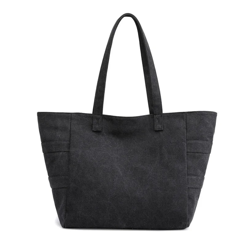 Canvas Crossbody Bag Solid Zipper Messenger Bag for Girls