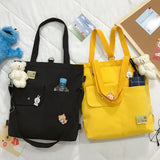 Women Canvas Bag Shoulder Japan Large Capacity Bag Student School Class Book