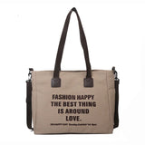 Large Capacity Women Canvas Shoulder Bag