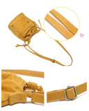 Women Canvas Bucket Crossbody Bags Drawstring Shoulder Handbag