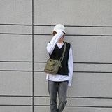 Women Canvas Bucket Crossbody Bags Drawstring Shoulder Handbag