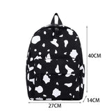 Canvas Cow Pattern Print Backpack for Teenagers